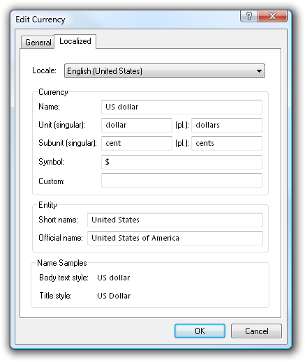 Currency Server Manager - Edit Currency Dialog - Localized Properties